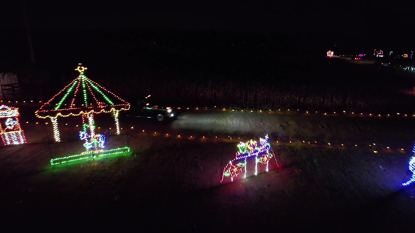 Holiday Light Show from the sky